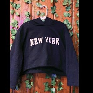 above the stomach cropped hoodie :)